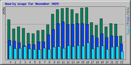 Hourly usage for November 2025