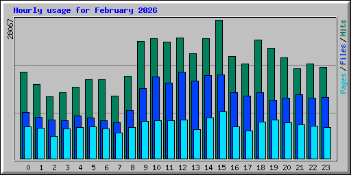 Hourly usage for February 2026